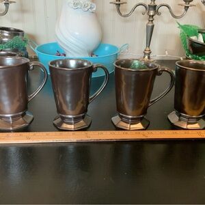 Juliska Pewter Stoneware Mug set of 4